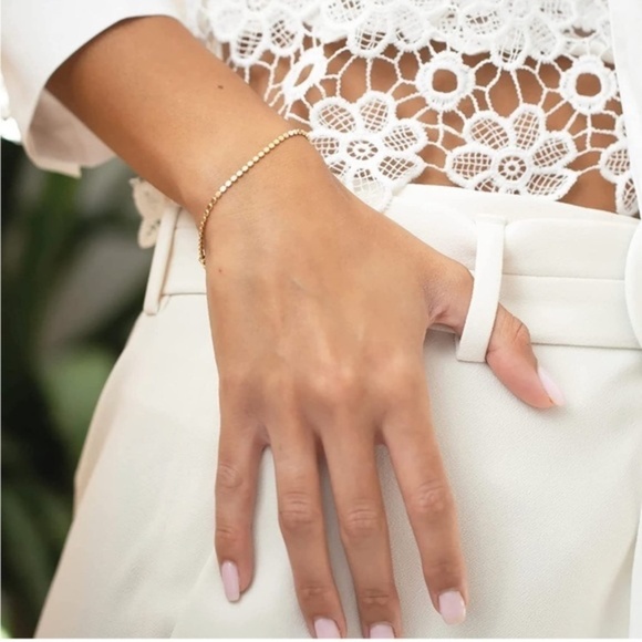 GOLD 14k Gold Plated Dot Bracelet - Picture 2 of 3